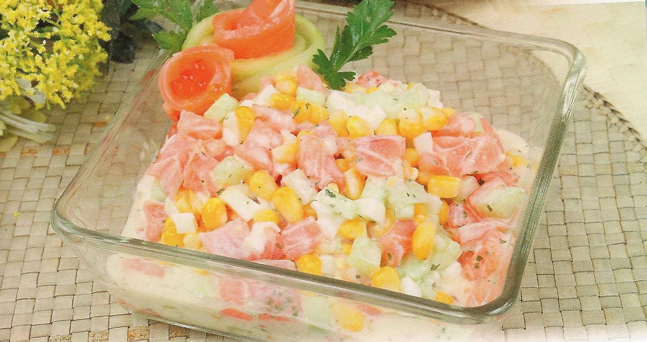 Рецепт салат с лососем